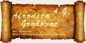 Afrodita Grahovac vizit kartica